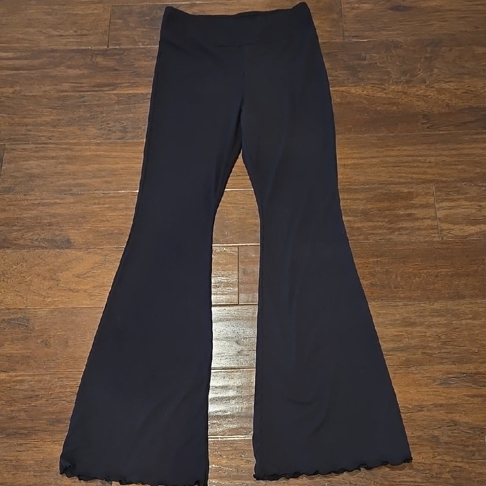 ⛱️No Boundries Black Ribbed Flared Pants